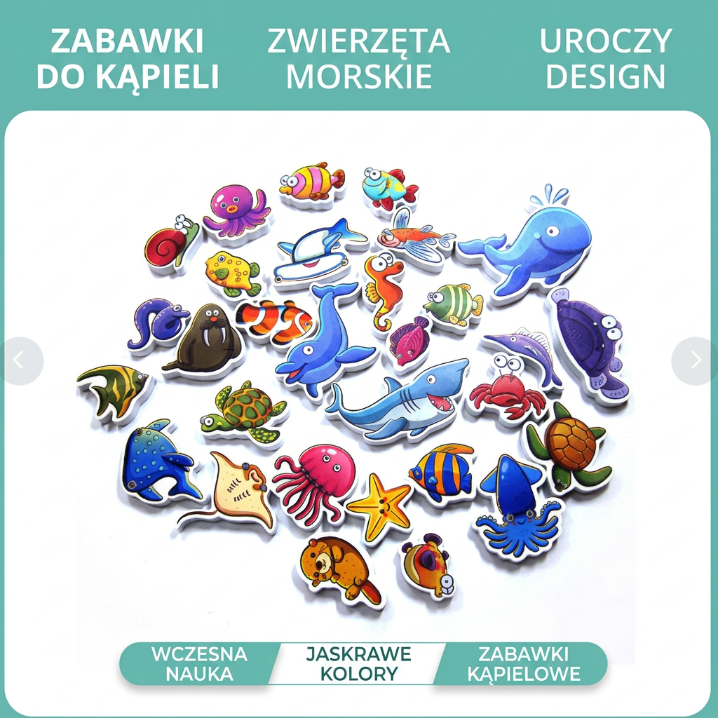 Przyklejające Się Zwierzątka do Kąpieli – Zabawka dla Dzieci