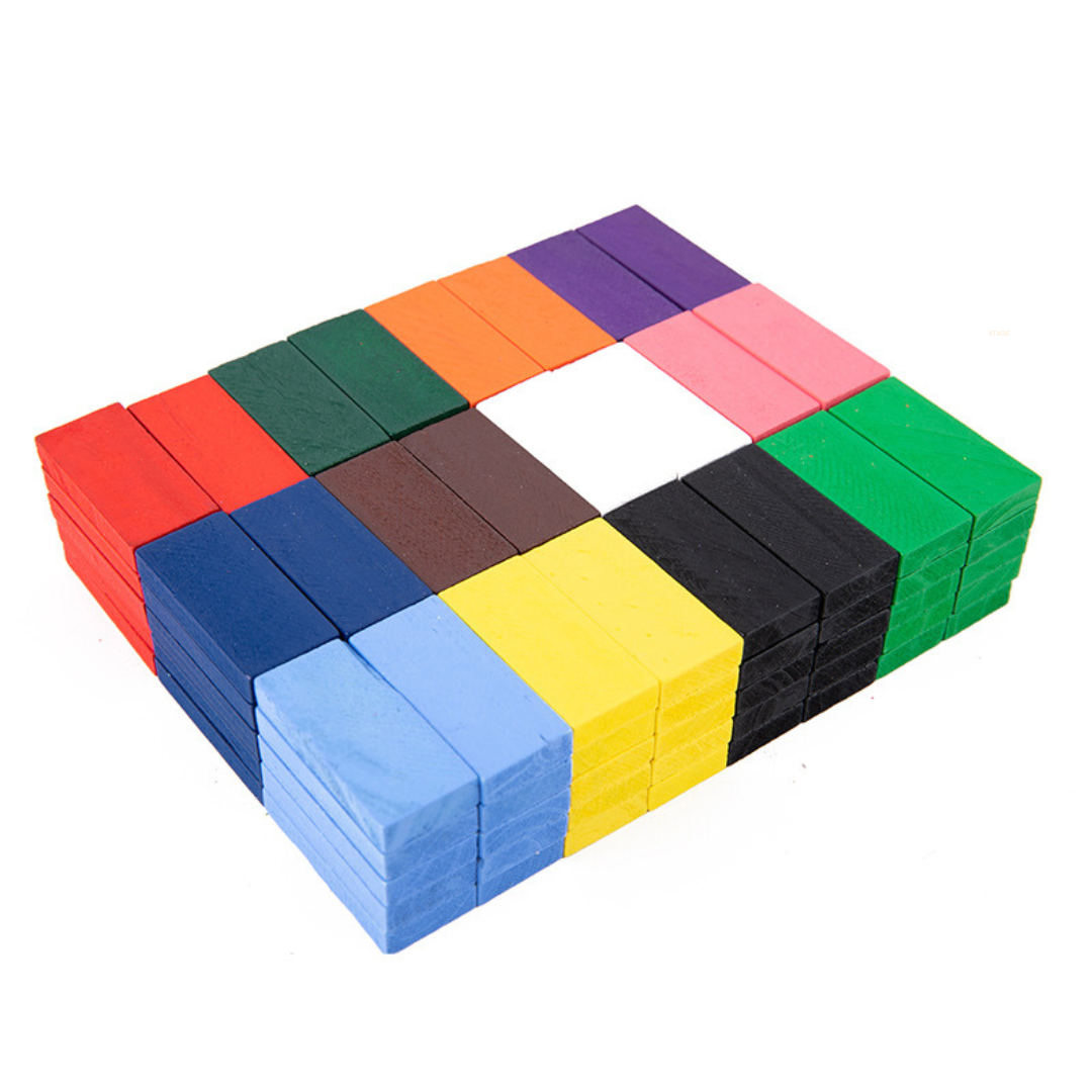 Montessori Drewniane Kamienie Domino – Edukacyjna Gra Konstrukcyjna dla Dzieci