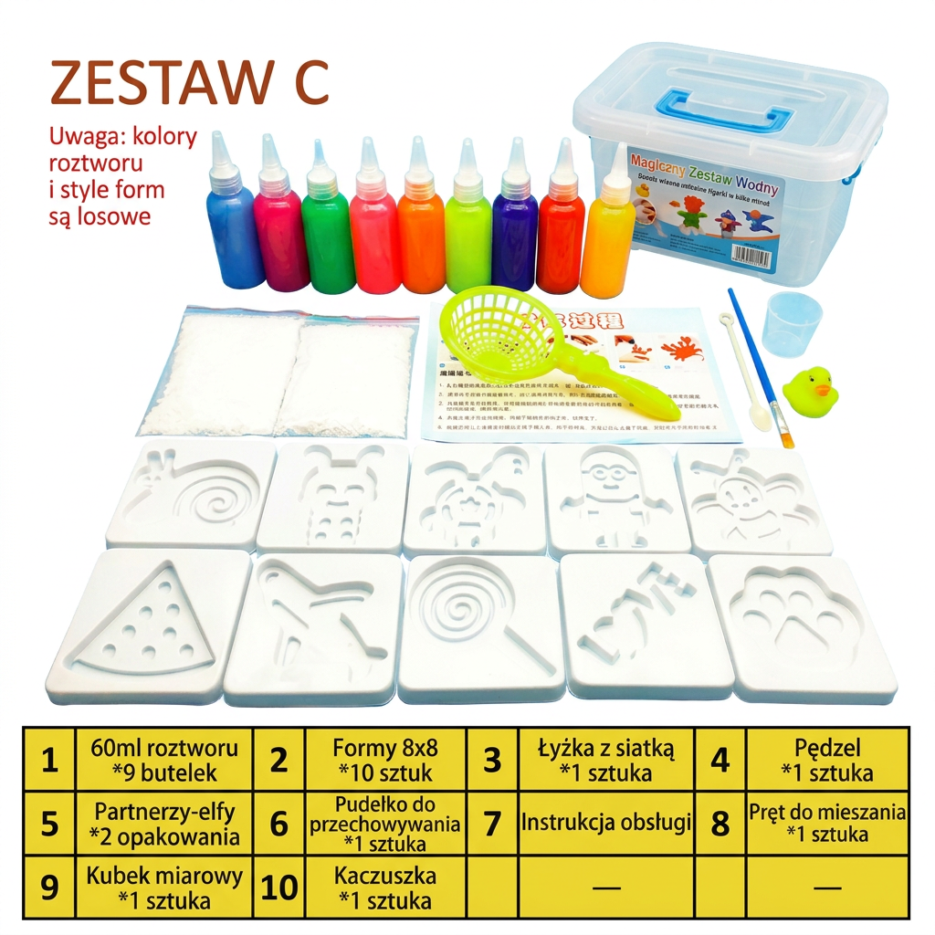 Magiczny Zestaw Wodny – Stwórz Własną Wyjątkową Figurkę 3D w Kilka Minut