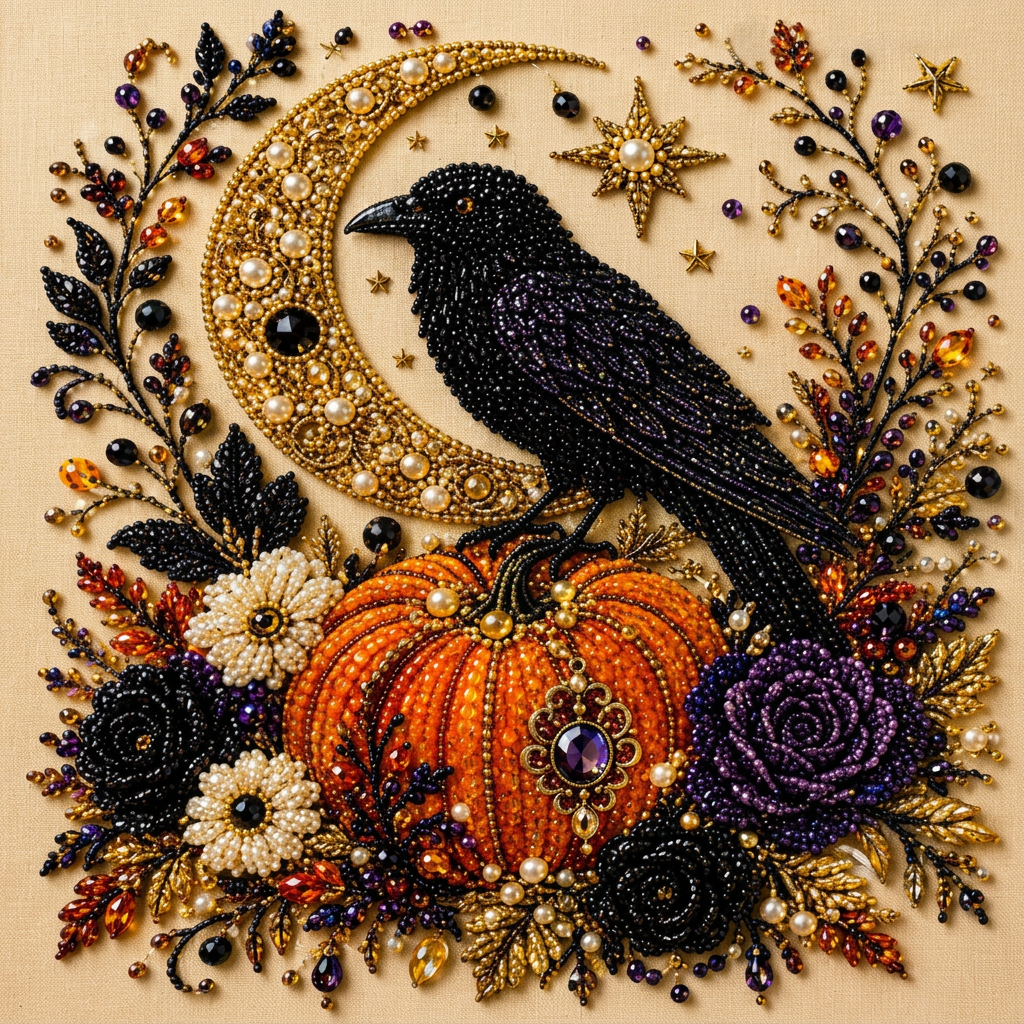 Halloweenowy zestaw DIY do diamentowego malowania