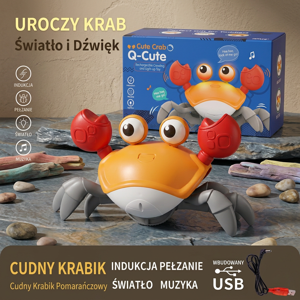 Krabowy Wyścig – Interaktywna Zabawka Zachęcająca Dziecko do Raczkowania