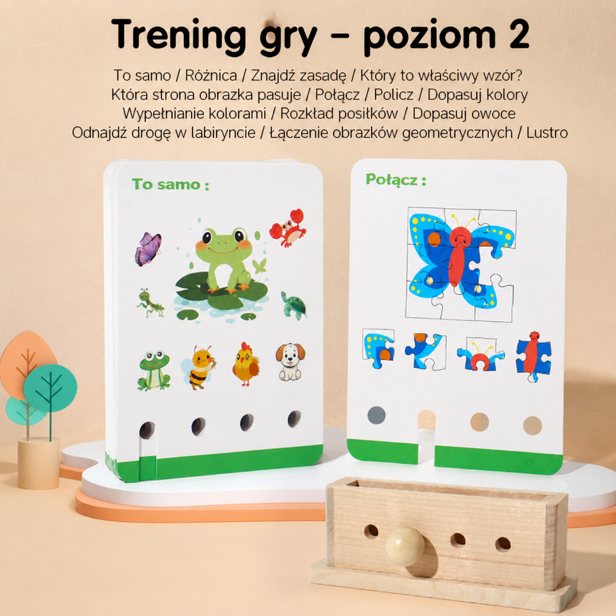 Drewniana logiczna gra edukacyjna z odblokowywaniem dla dzieci – rozwój umiejętności przedszkolnych
