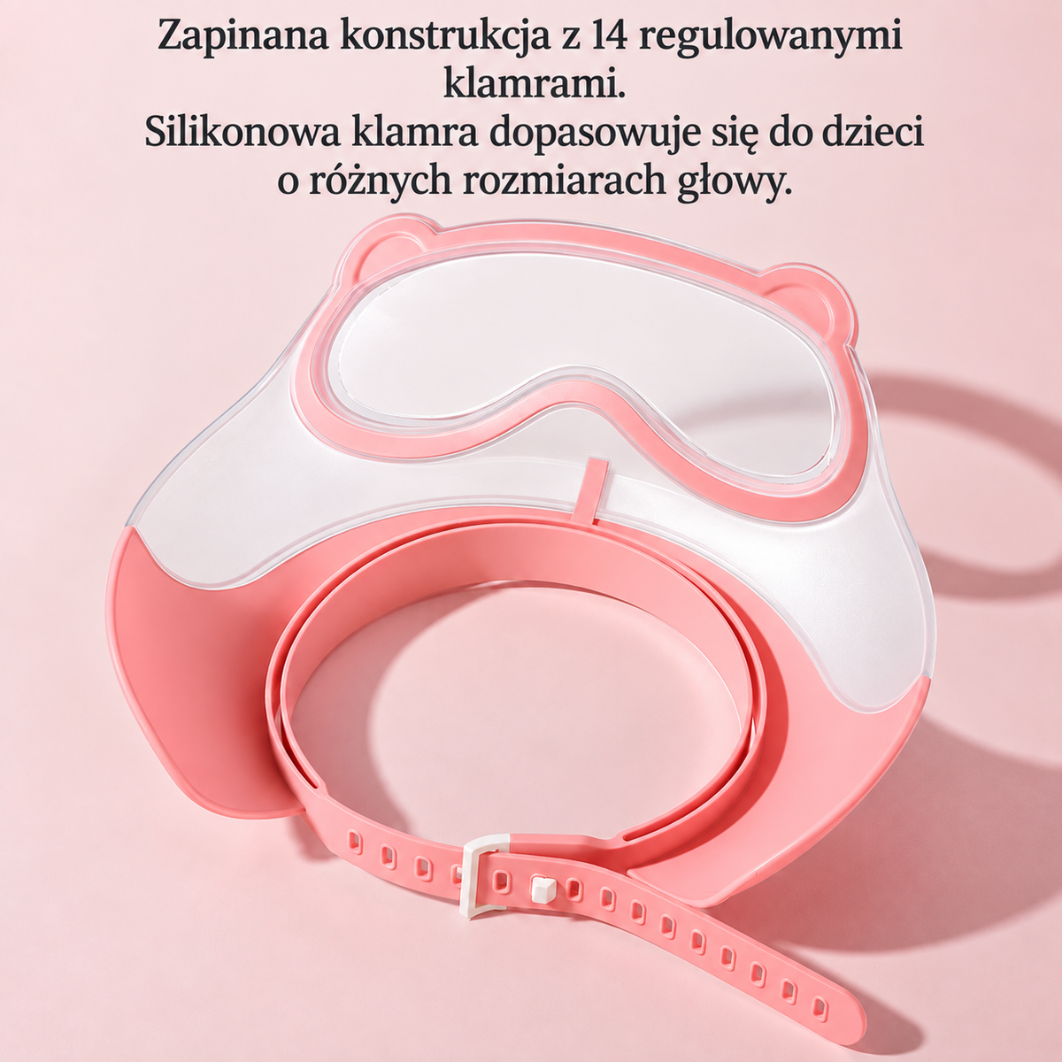 Regulowany daszek do kąpieli i mycia włosów dla niemowląt z ochroną oczu i uszu 360°