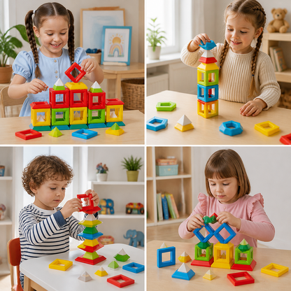Montessori Piramida z Klocków Konstrukcyjnych