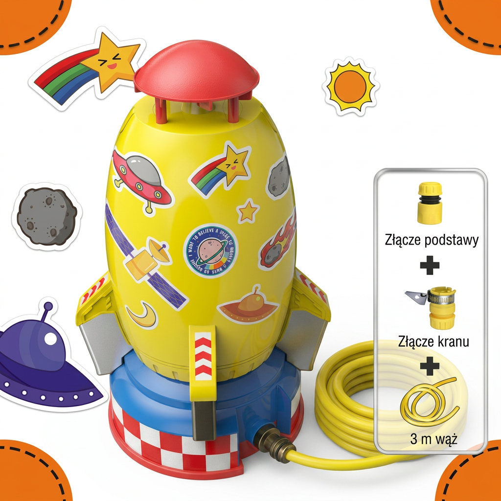 Rakietowa Zabawka Zraszająca Wodą dla Dzieci – Ogrodowa Fontanna do Zabawy