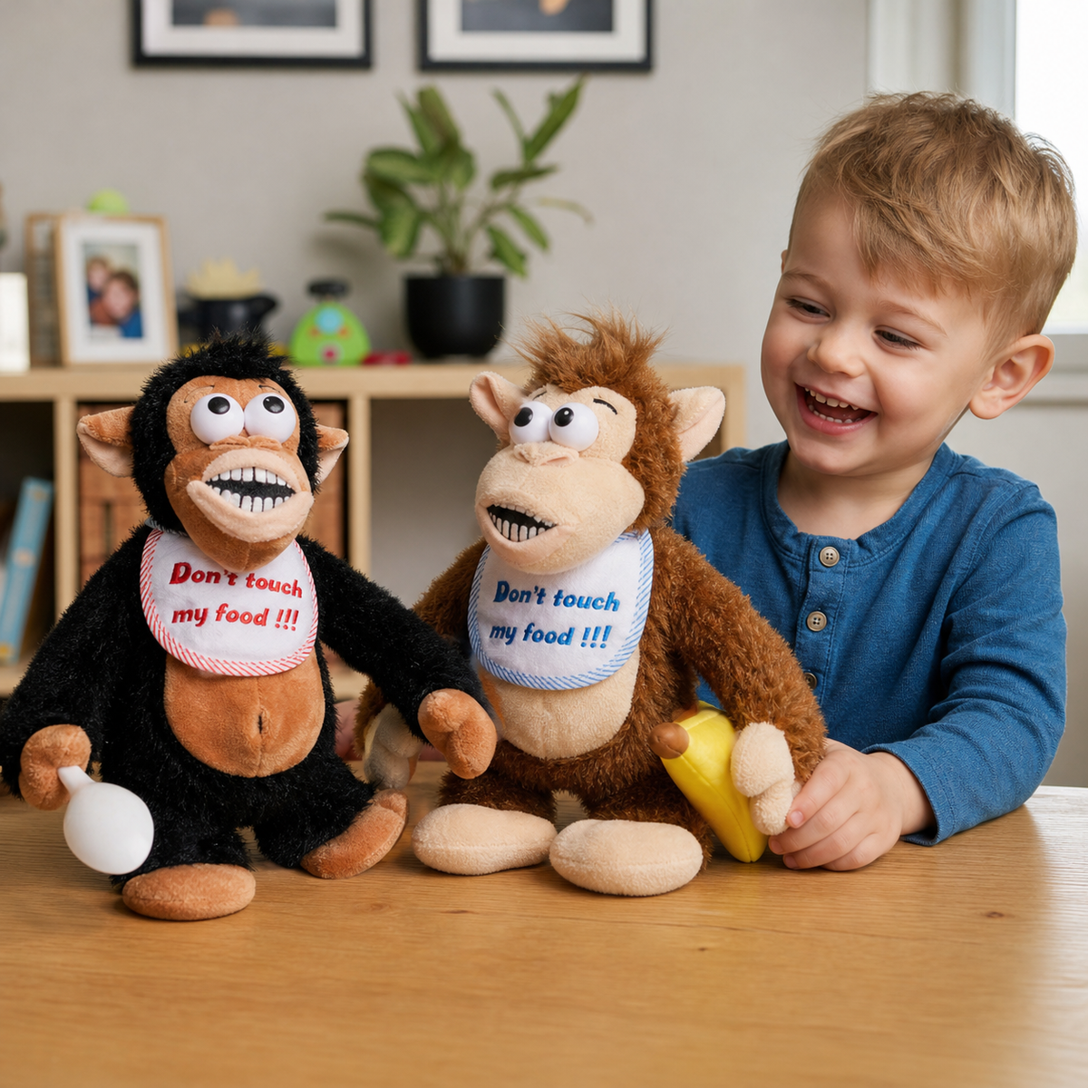Tańcząca pluszowa małpka z bananem