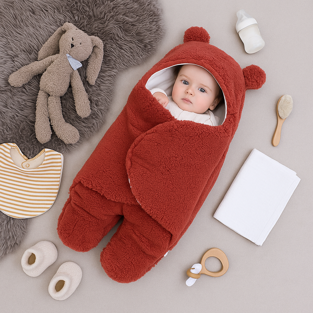 Miś Teddy – Kocyk i Śpiworek dla Niemowląt