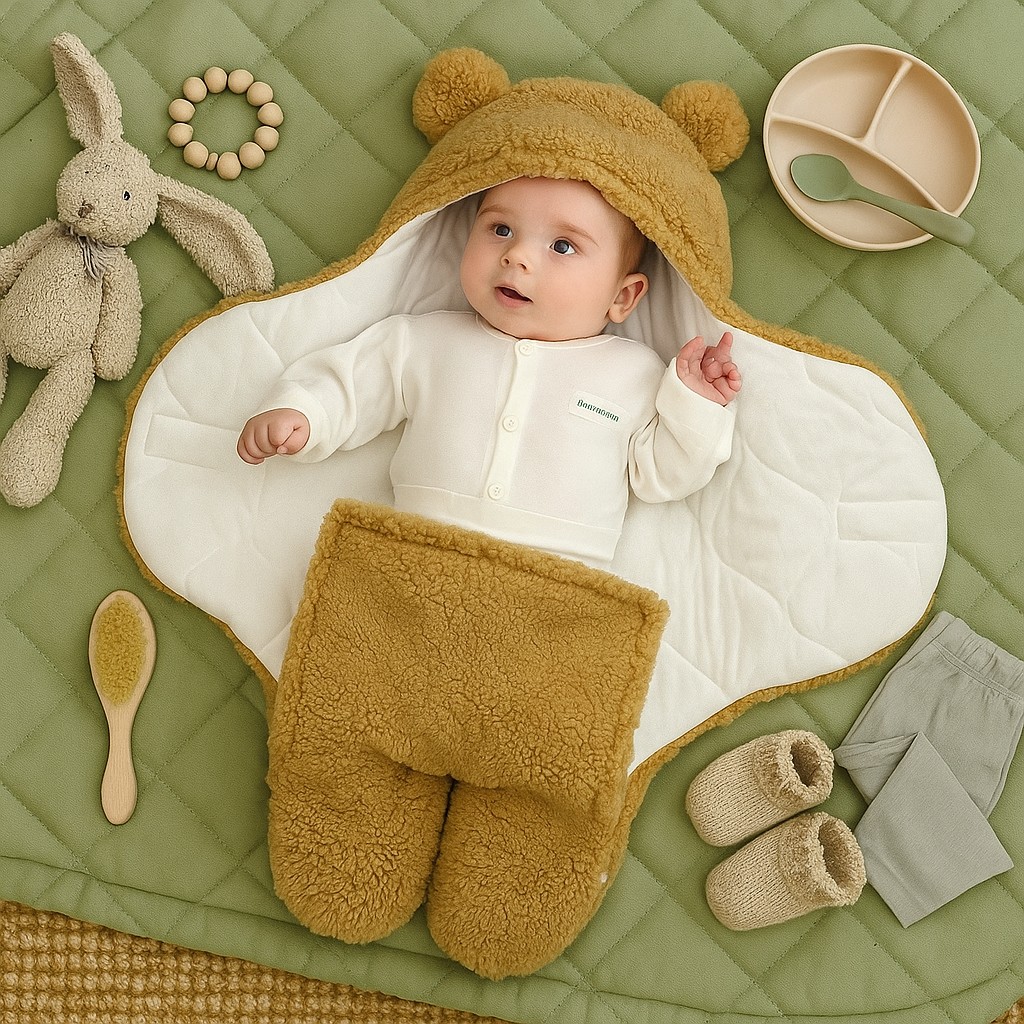 Miś Teddy – Kocyk i Śpiworek dla Niemowląt