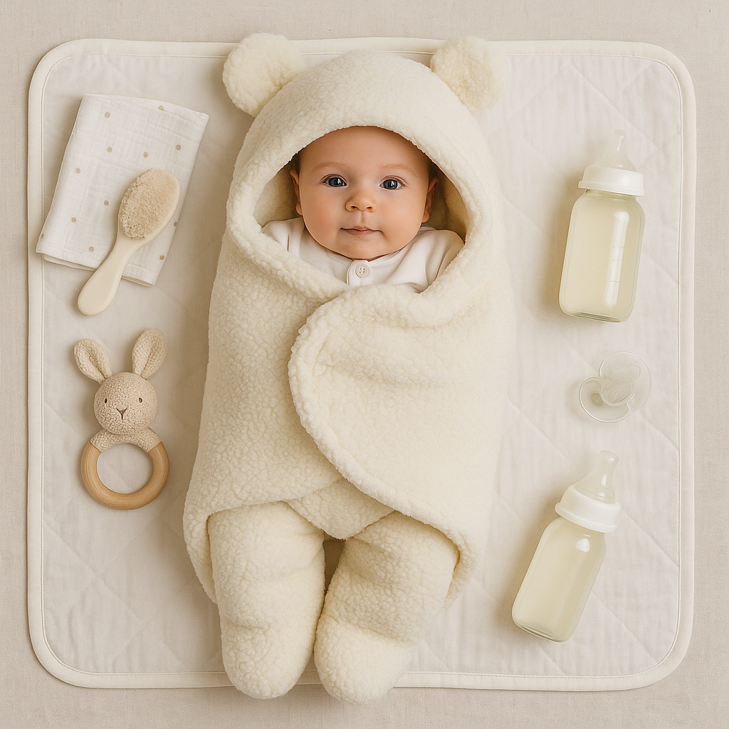Miś Teddy – Kocyk i Śpiworek dla Niemowląt