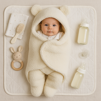 Miś Teddy – Kocyk i Śpiworek dla Niemowląt
