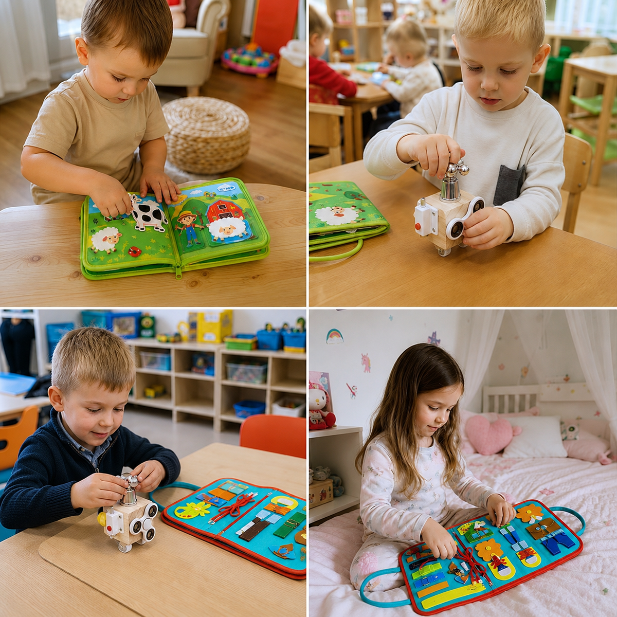 3-elementowy zestaw Montessori do zabawy i odkrywania świata – do samodzielnej nauki