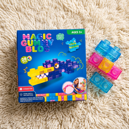 Bezpieczne i miękkie żelowe klocki Squishy dla dzieci