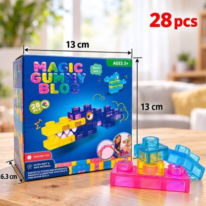 Bezpieczne i miękkie żelowe klocki Squishy dla dzieci