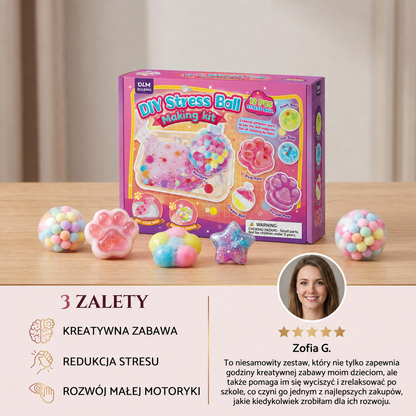 Zestaw DIY do tworzenia piłeczek antystresowych dla dzieci – stwórz własne sensoryczne Squishy