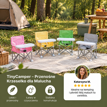 TinyCamper – Przenośne Krzesełko Kempingowe dla Maluchów