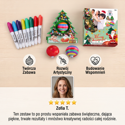 Świąteczny zestaw DIY do malowania obrotowych ozdób