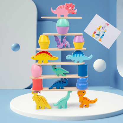 Montessori Gra w Układanie Dinozaurów – Edukacyjna Zabawa dla Dzieci