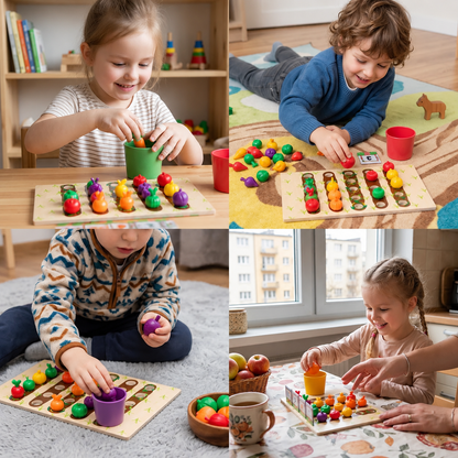 Montessori – edukacyjna gra „Farma” do nauki kolorów i liczb