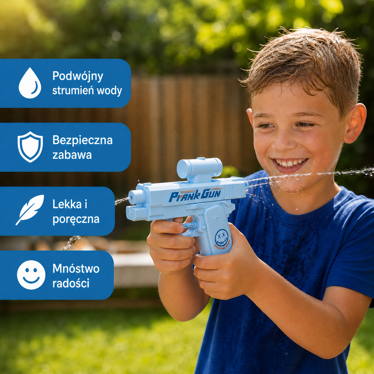 Dwustronny pistolet na wodę dla dzieci – mini zabawka do wodnej zabawy