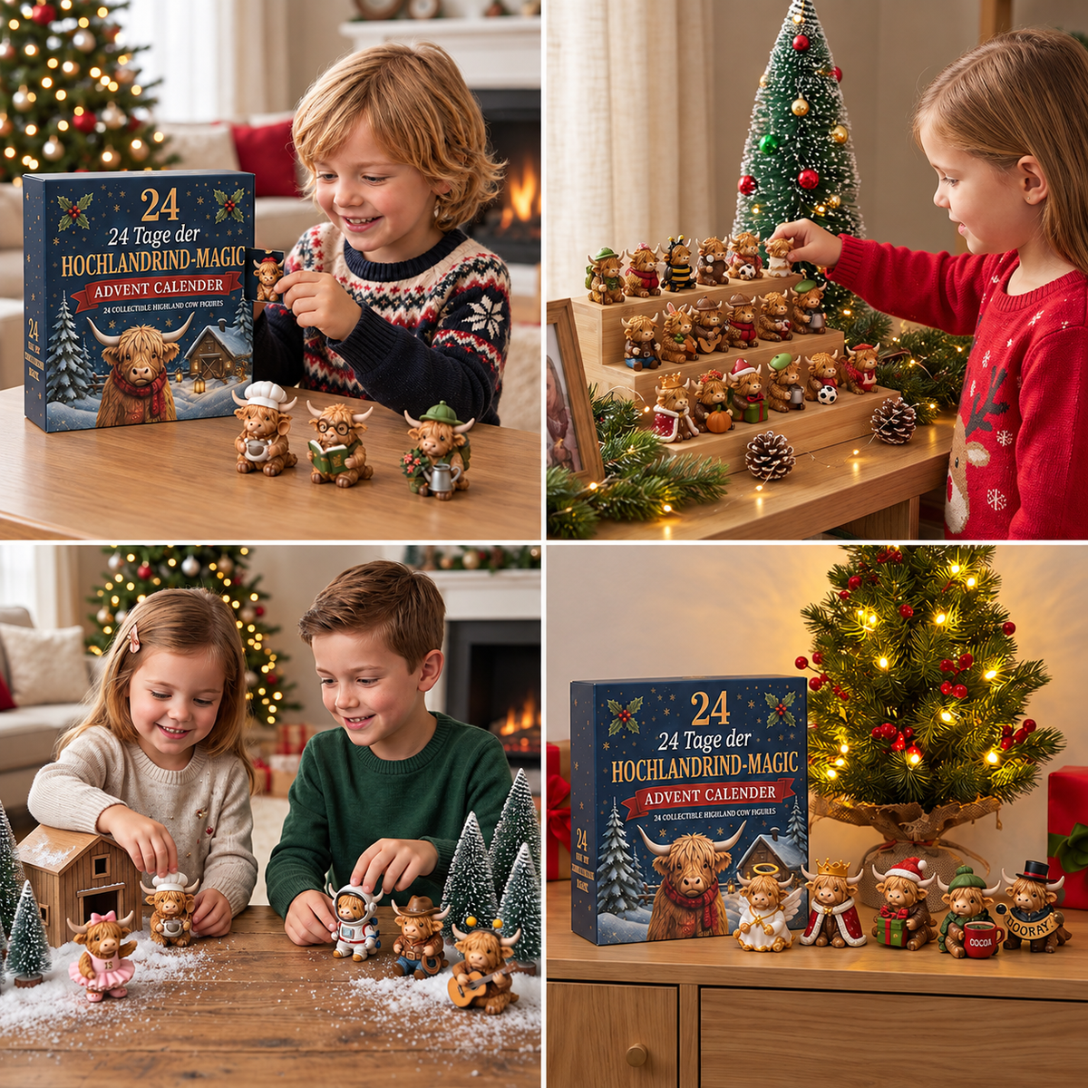 24-dniowy kalendarz adwentowy Highland Cow z kolekcjonerskimi minifigurkami