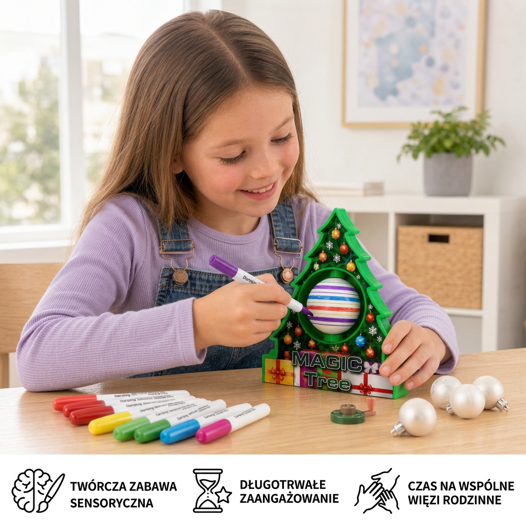 Świąteczny zestaw DIY do malowania obrotowych ozdób