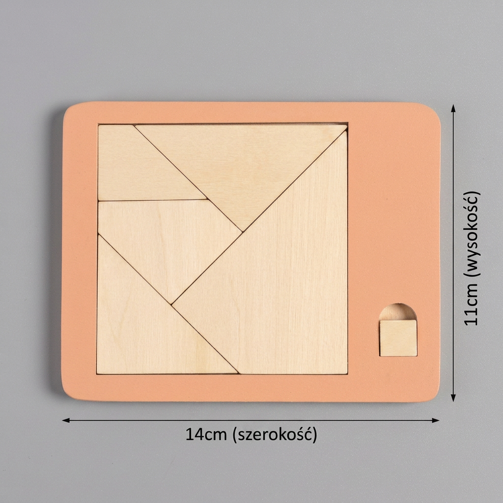 Drewniana Gra Tangram – Kreatywna Układanka Logiczna