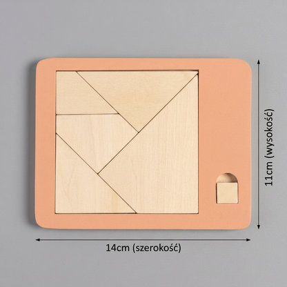 Drewniana Gra Tangram – Kreatywna Układanka Logiczna