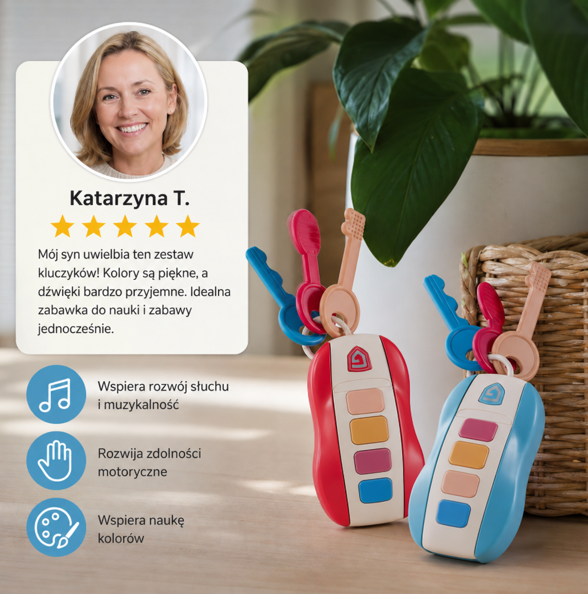 Muzyczna zabawka w kształcie kluczyków