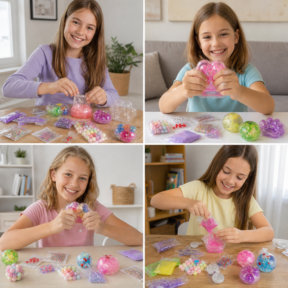 Zestaw DIY do tworzenia piłeczek antystresowych dla dzieci – stwórz własne sensoryczne Squishy