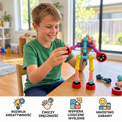 Edukacyjny zestaw konstrukcyjny DIY z ruchomymi elementami