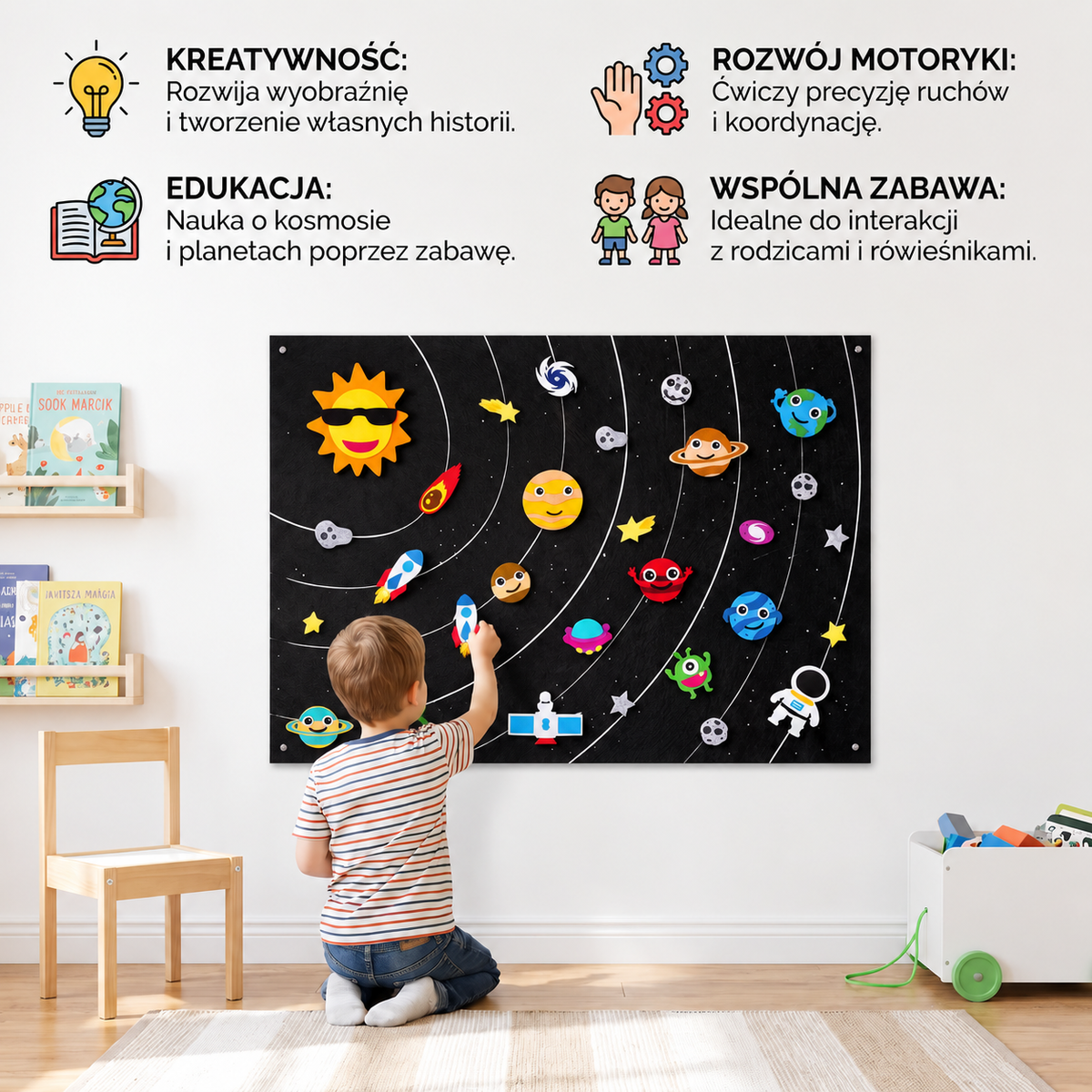 Story Worlds – filcowa tablica edukacyjna do nauki poprzez opowiadanie historii