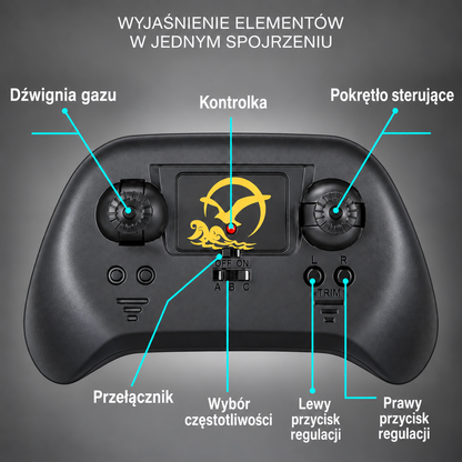 Zdalnie sterowany samochód jeżdżący po ścianach ze światłami LED