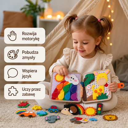 Sensoryczna książeczka Montessori „Żyrafka”