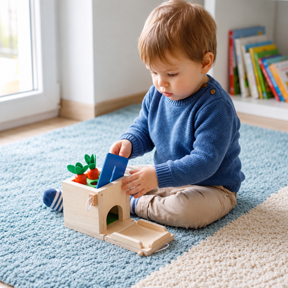 Drewniane pudełko edukacyjne Montessori – zestaw zadań i rozwiązań