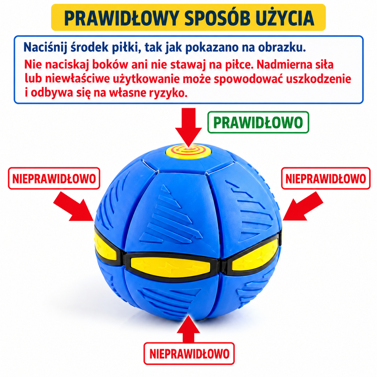 Magiczna transformująca piłka-dysk latający – interaktywna zabawka dla dzieci