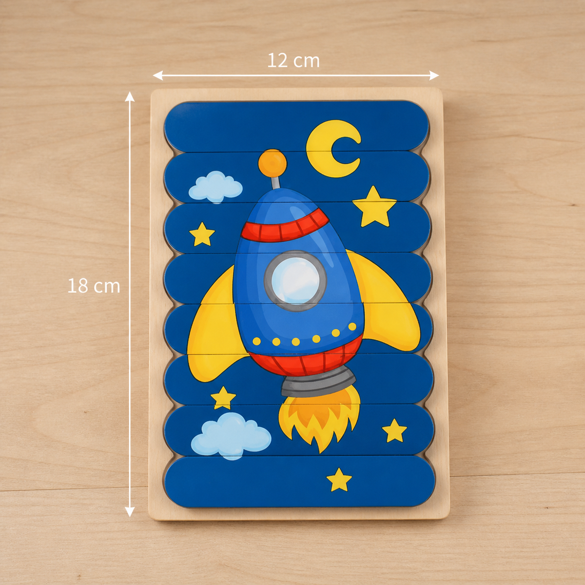 Drewniane puzzle Montessori