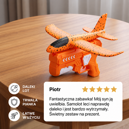 Zestaw z wyrzutnią piankowych samolotów szybowców