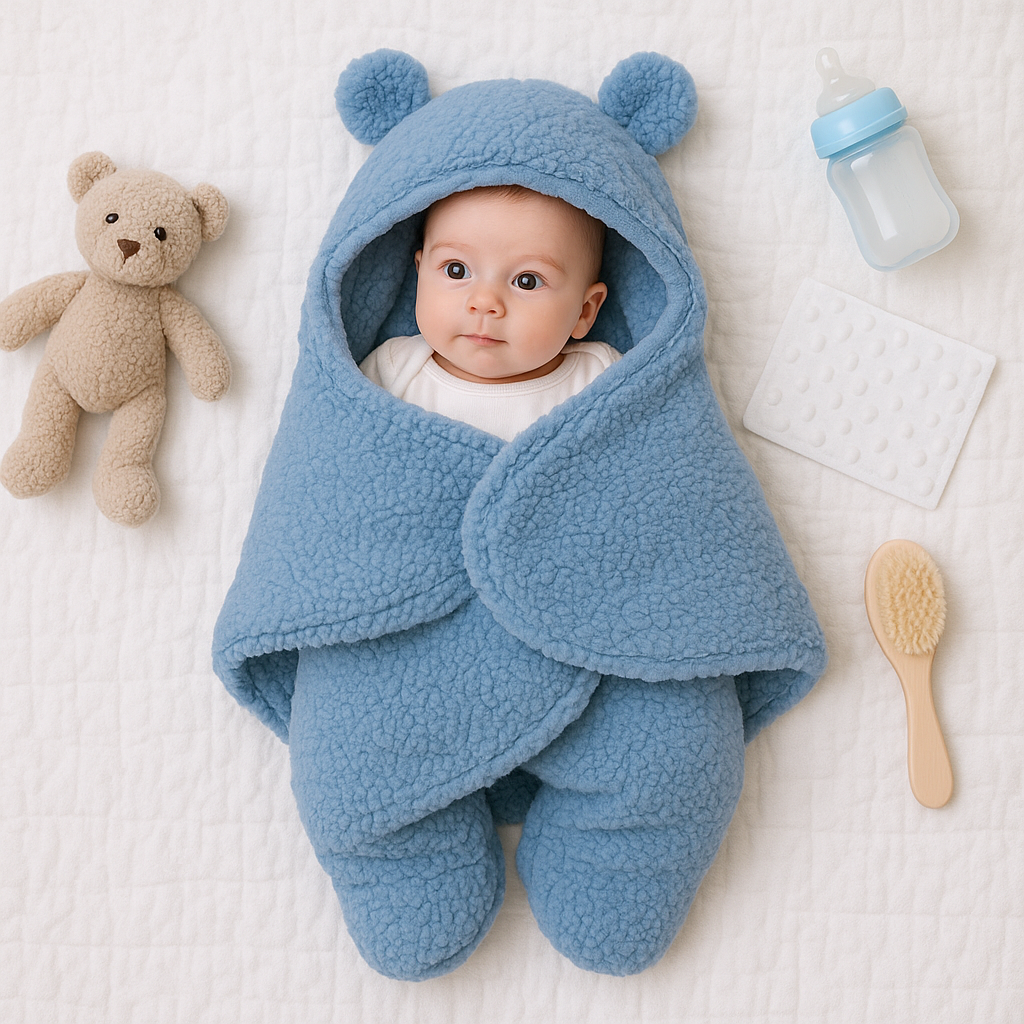 Miś Teddy – Kocyk i Śpiworek dla Niemowląt