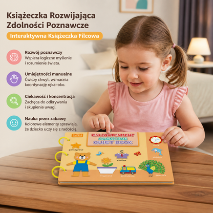 Książeczka Rozwijająca Zdolności Poznawcze – Interaktywna Książeczka Filcowa