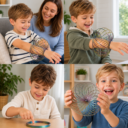 Geometryczna zabawka antystresowa Fidget na sprężynie – sensoryczna rzeźba relaksacyjna