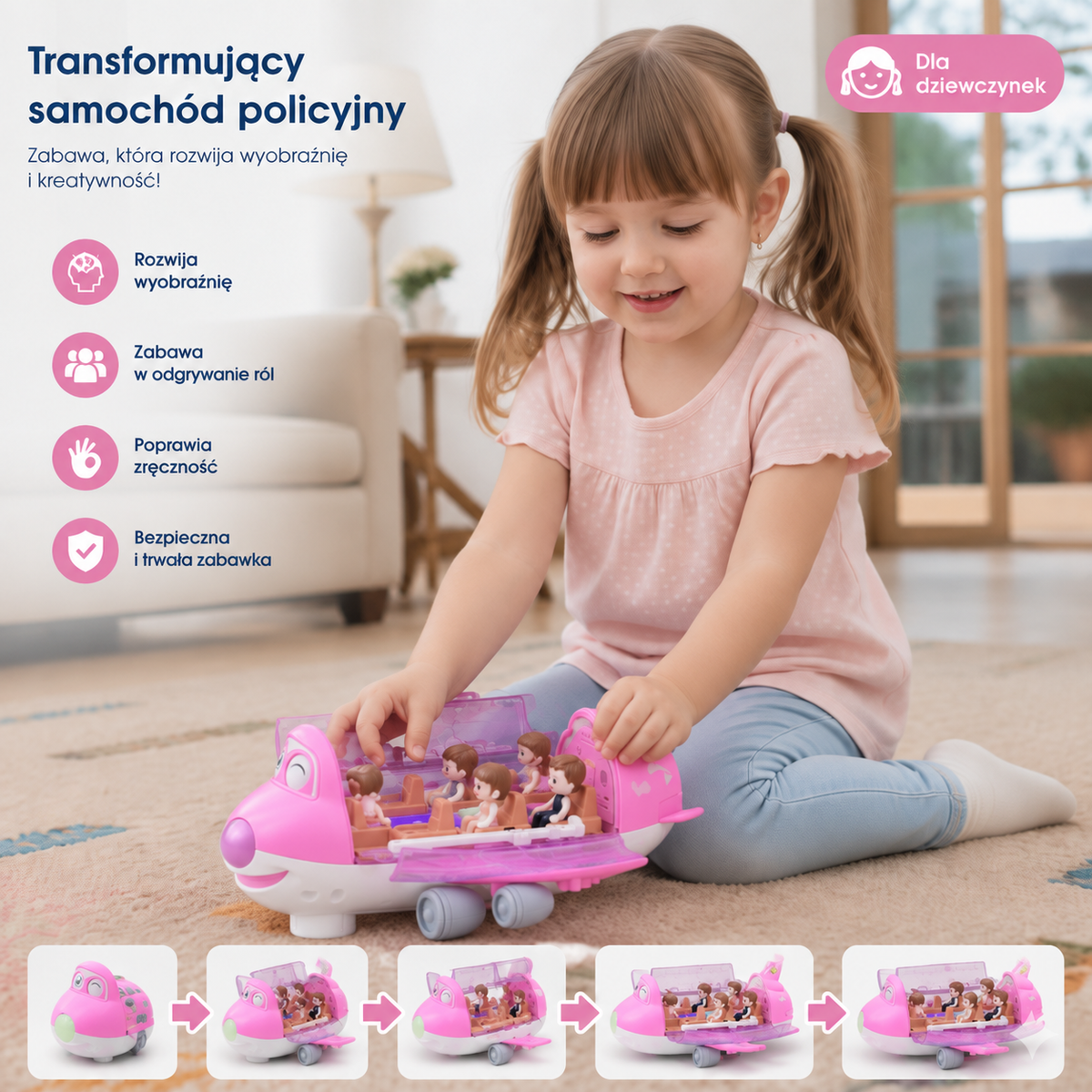 Zabawny tańczący samolot zabawka dla dzieci