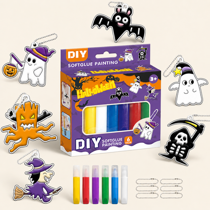Świąteczny zestaw DIY dla dzieci do tworzenia ozdób z malowaniem klejem bez pieczenia
