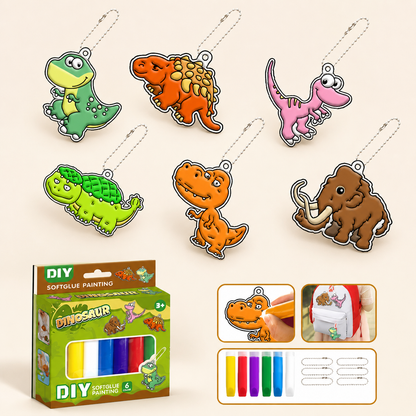 Świąteczny zestaw DIY dla dzieci do tworzenia ozdób z malowaniem klejem bez pieczenia