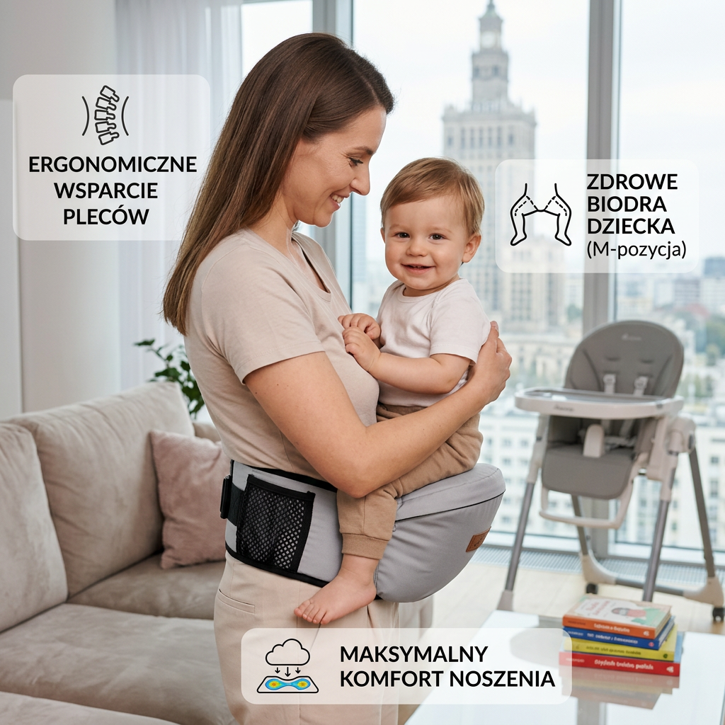Ergonomiczne nosidełko biodrowe dla dziecka
