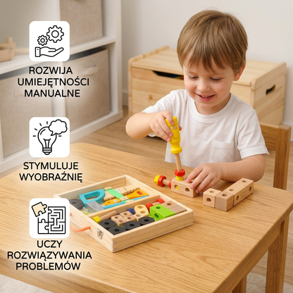 WoodyBox – Drewniana skrzynka narzędziowa Montessori