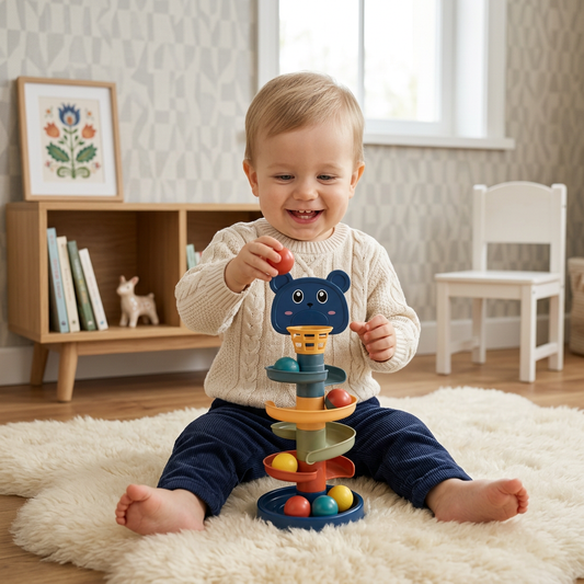 Wieża Montessori z kulkami dla dzieci