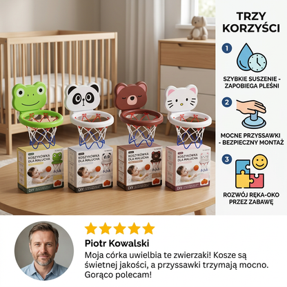 Zabawka do kąpieli z koszem do koszykówki dla dzieci