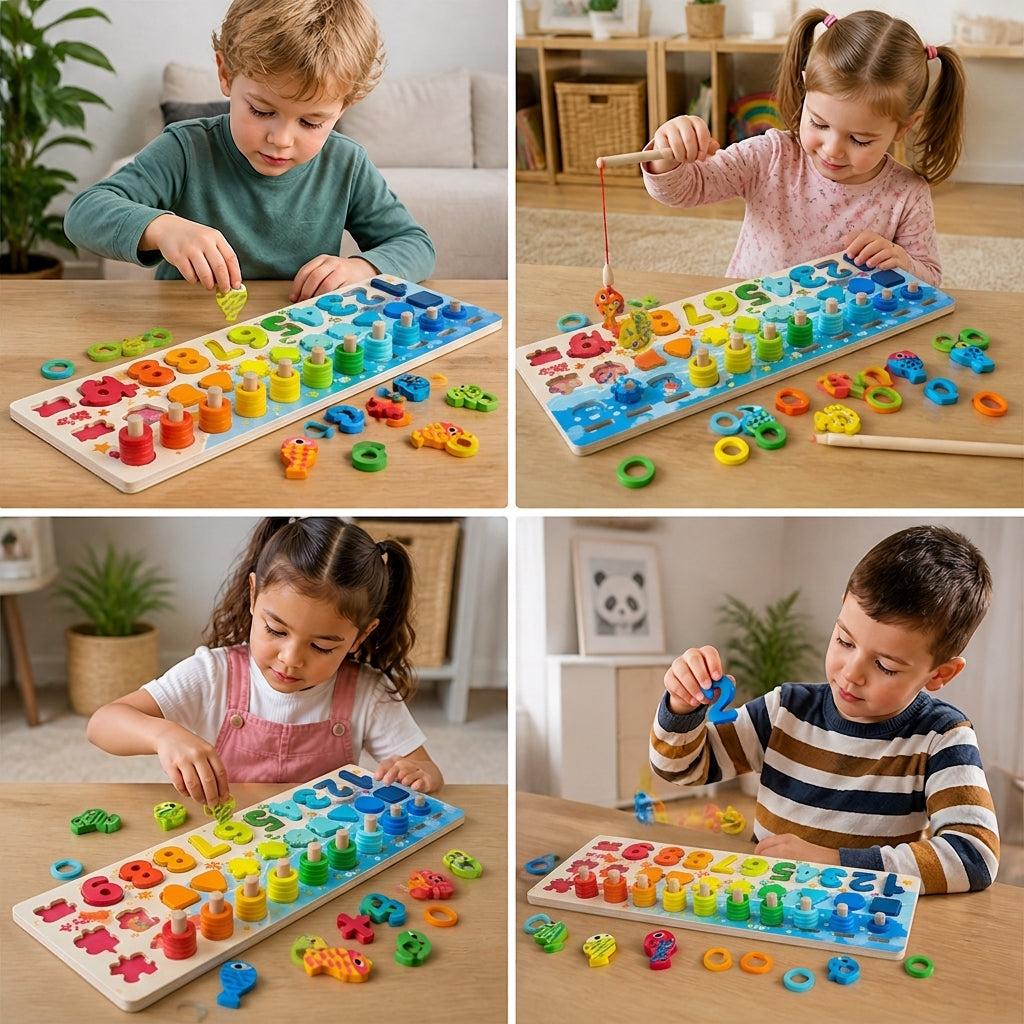 WoodenEdu | Drewniana Tablica Montessori do Nauki i Rozwoju Poznawczego