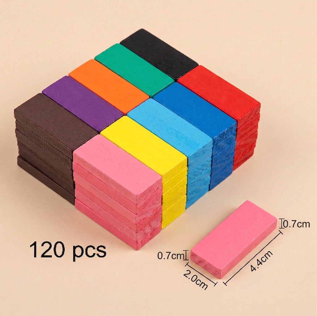 Montessori Drewniane Kamienie Domino – Edukacyjna Gra Konstrukcyjna dla Dzieci