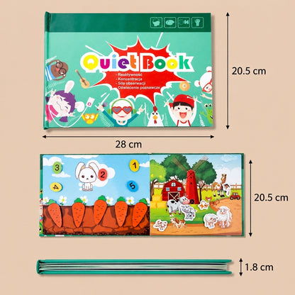 QuietBook – Trwała Książeczka Montessori z Opowieściami